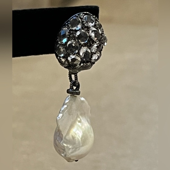 Judith Ripka SINGLE Earring Sterling & Pearl Pierced - Picture 1 of 13